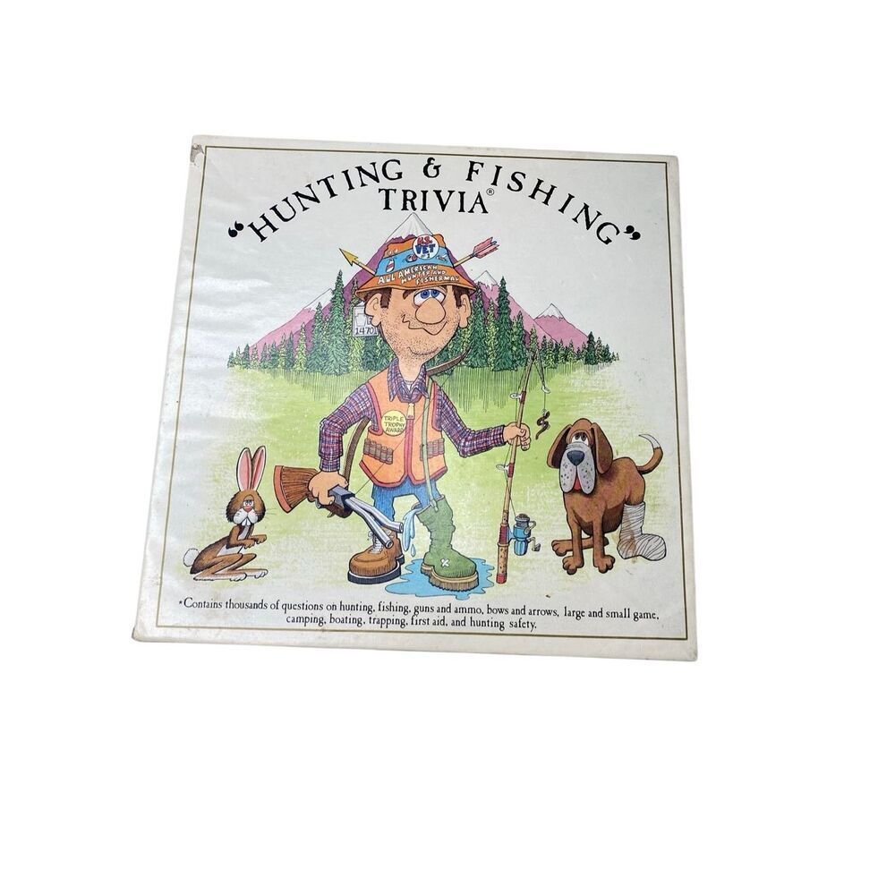 Hunting & Fishing Trivia Board Game 1985 Mountainman Enterprises Outdoors Sports